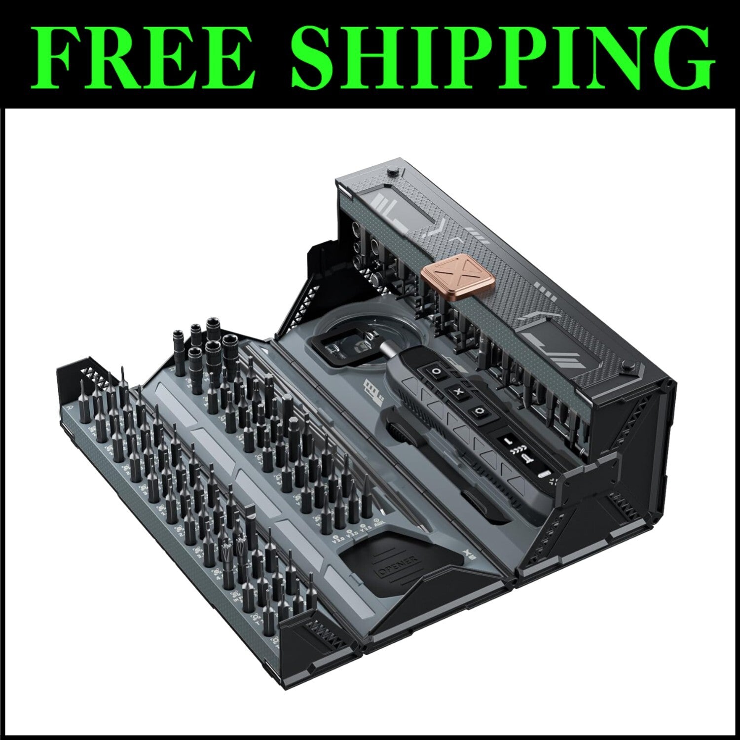 Rechargeable Mini Electric Screwdriver – Ergonomic Design with 180 Bits Included