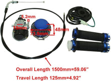 Load image into Gallery viewer, Racing Carburetor &amp; Blue Throttle Handle Grips Kit for 50cc-80cc Motorized Bikes
