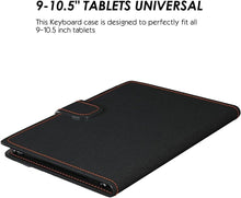 Load image into Gallery viewer, 7-Color Backlit TouchPad Keyboard Case for 9-11” Tablets – Wireless Convenience
