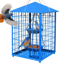 Load image into Gallery viewer, Durable Caged Bird Feeder for Bluebirds - Holds 2lbs, Includes Mealworms Cup