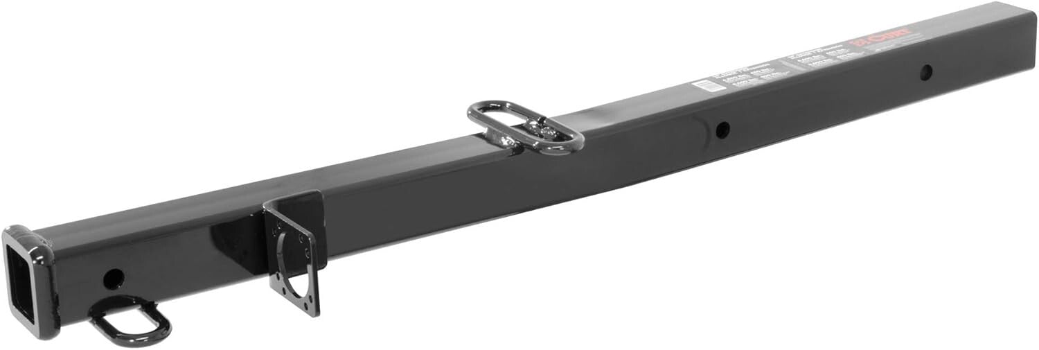 Adjustable 2-1/2 to 2-In Hitch Adapter, 34-inch Extension, Durable Carbon Steel