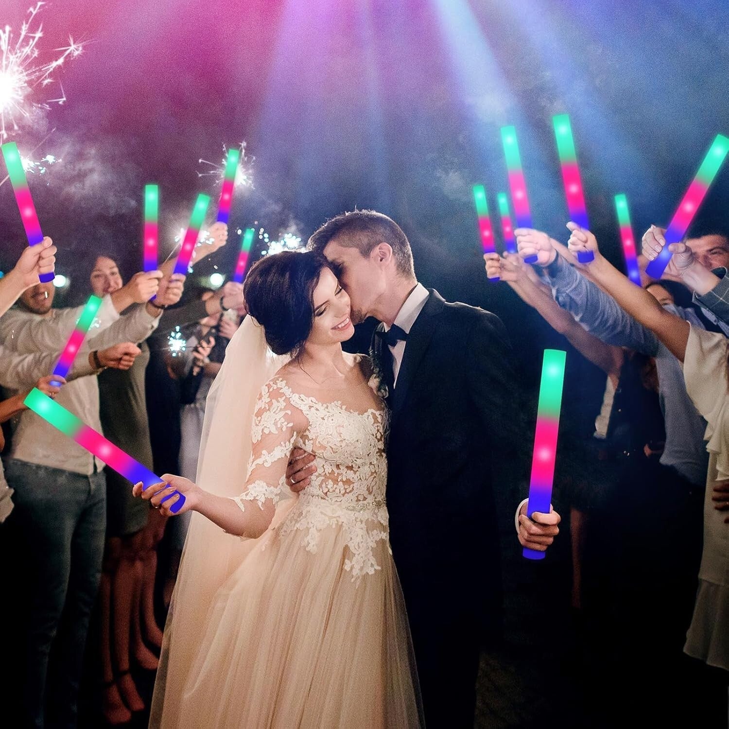 Bright Foam Glow Sticks - 105 Pieces with 7-Hour Glow for Events & Celebrations