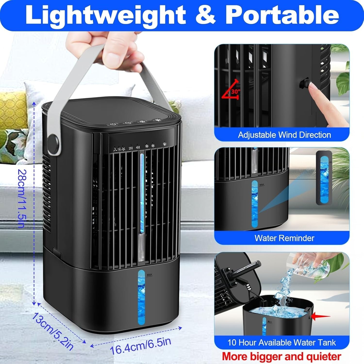 Adjustable Speed Personal Air Conditioner - Portable Desk Fan for Summer Comfort