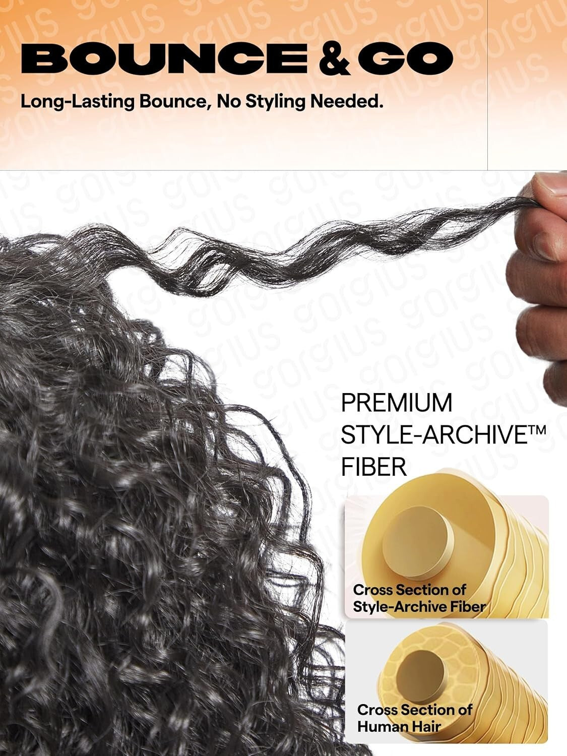Effortless Style: 20-Inch Glueless Black Curly Wig with Face-Framing Bangs