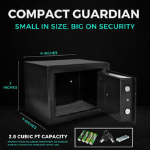 Load image into Gallery viewer, Small Electronic Keypad Safe - 2.8 Cu Ft Cash &amp; Jewelry Protection, Black