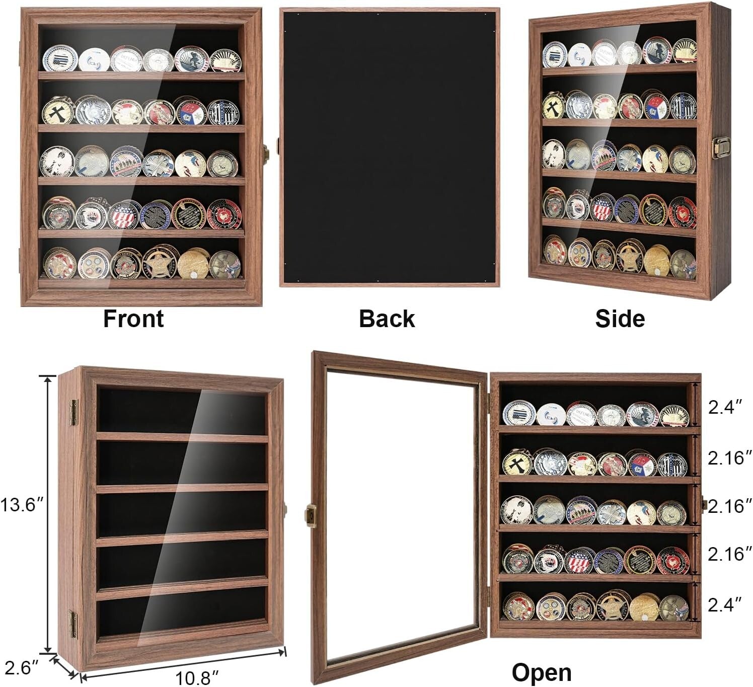 Premium Rustic Coin Display Stand for Collectibles - Easy Setup & Secure Mount