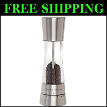 Load image into Gallery viewer, Precision Manual Pepper Mill in Stainless Steel - Includes Premium Peppercorns