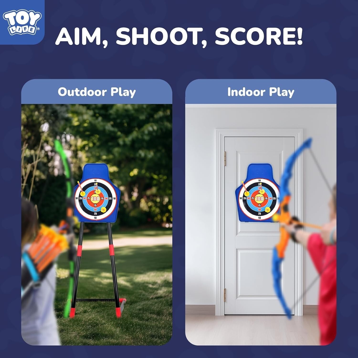 Durable LED Kids Archery Set with Quivers - Fun Outdoor Activity for Ages 5-7