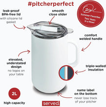 Load image into Gallery viewer, Premium 2L Vacuum-Insulated Pitcher - Elegant White Icing for Hot &amp; Cold Drinks