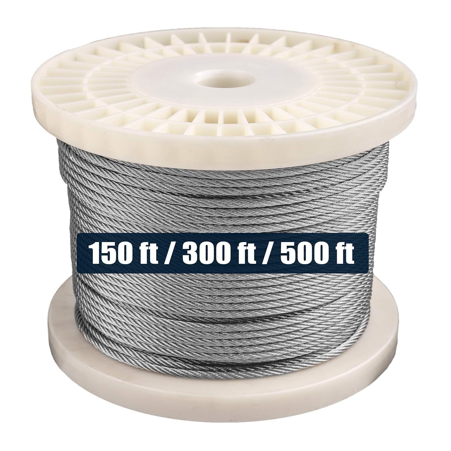 500ft 1/8" 316 Stainless Steel Wire Rope - Perfect for Deck Railing Systems