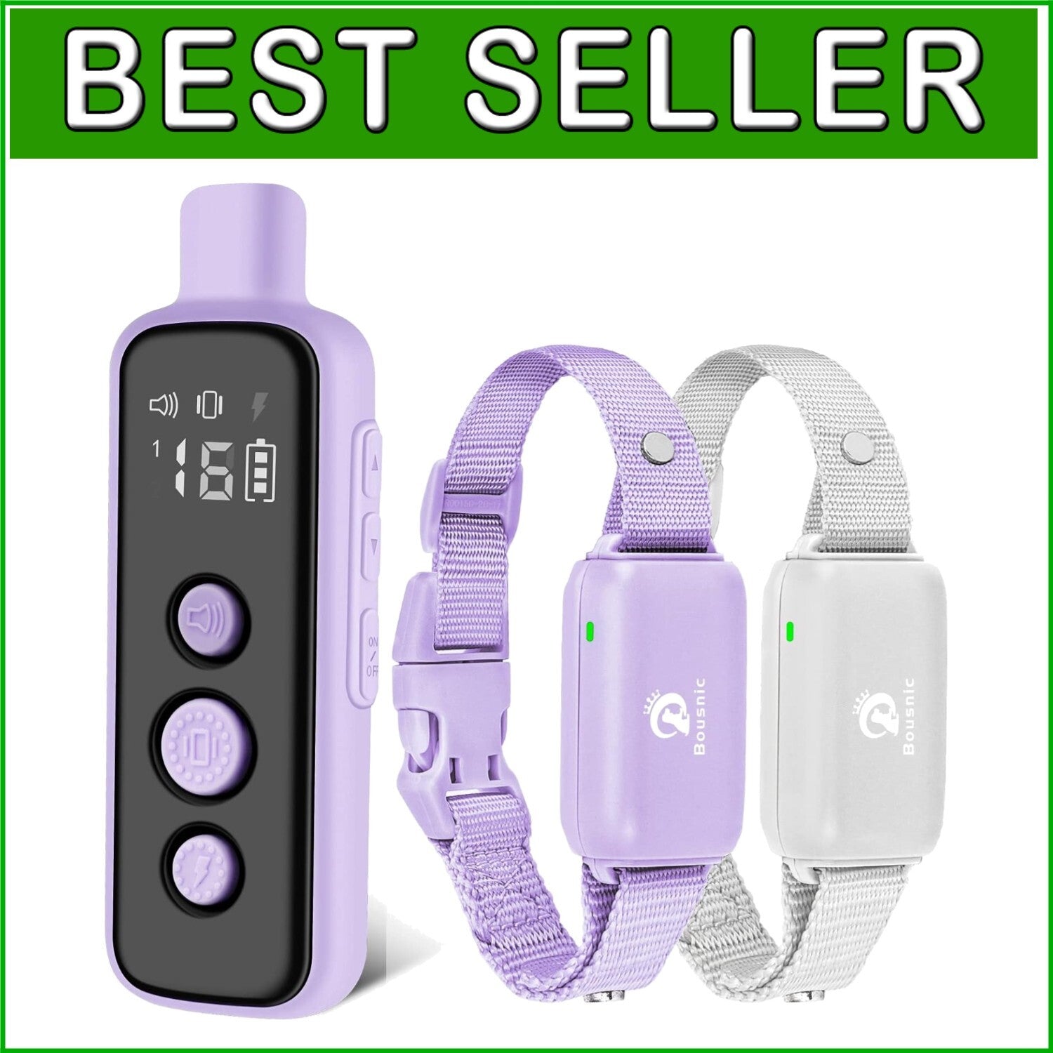 Dynamic 2-Dog Training Collar Set - Waterproof, Lightweight, and Effective