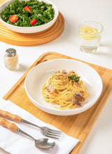 Load image into Gallery viewer, 7.6 Inch Stackable White Salad Bowls - Microwave &amp; Dishwasher Safe Set of 6