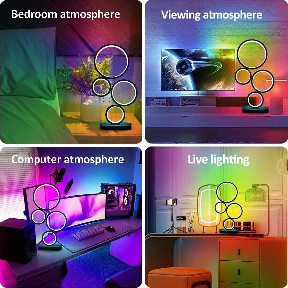 LED Bedside Lamp with 16 Million RGB Colors & Bluetooth APP Control – Ideal Gift