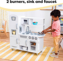 Load image into Gallery viewer, Sustainable Vintage Play Kitchen with Removable Sink &amp; Play Phone, White Finish