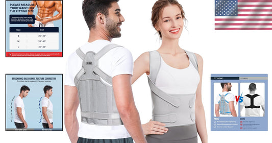 Adjustable Back Brace Posture Corrector for Pain Relief & Better Alignment