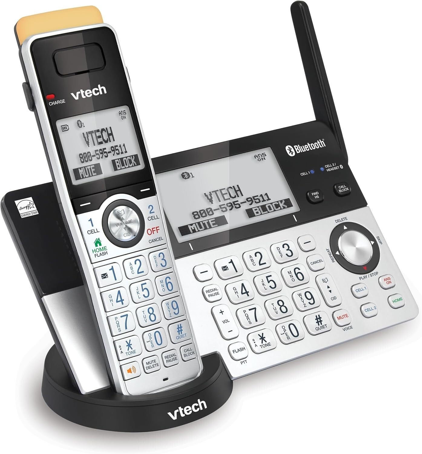 Long Range Cordless Phone System – Bluetooth Connect & Expandable to 12 HS