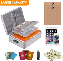 Load image into Gallery viewer, 5200°F Fireproof Document Organizer with Lock - Waterproof Travel Safe Storage