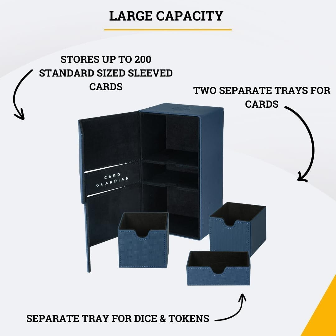 Elegant Blue Card Case - Premium Storage for Magic the Gathering & More