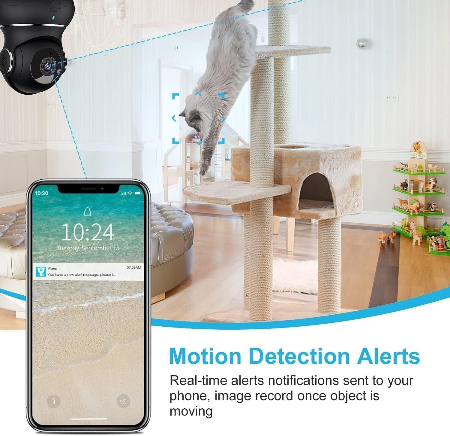 Wi-Fi Enabled 2K Indoor Camera - Pet & Baby Monitor with Night Vision - 2 Pack