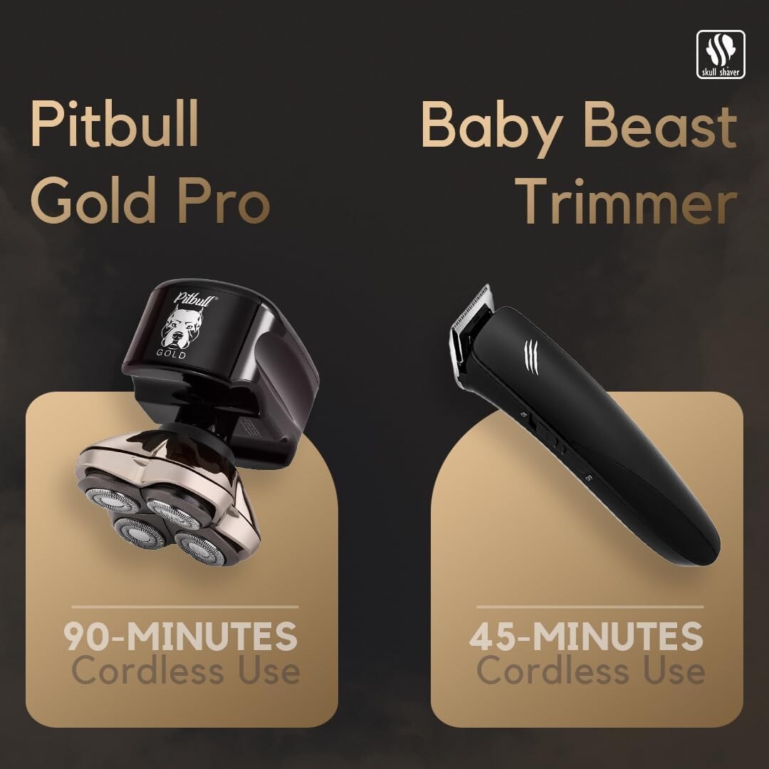Versatile Pitbull Gold PRO 5-in-1 Shaver: Wet/Dry, Lightweight & Travel-Friendly