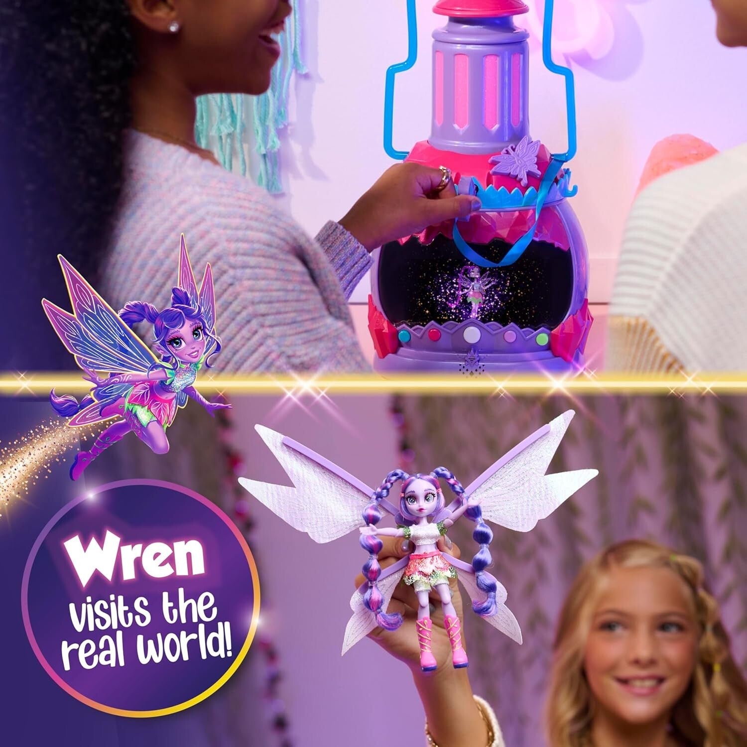 Fantasy HOLOBRITE Pixie Lantern: Dual Worlds of Digital Fun & Real-Life Doll