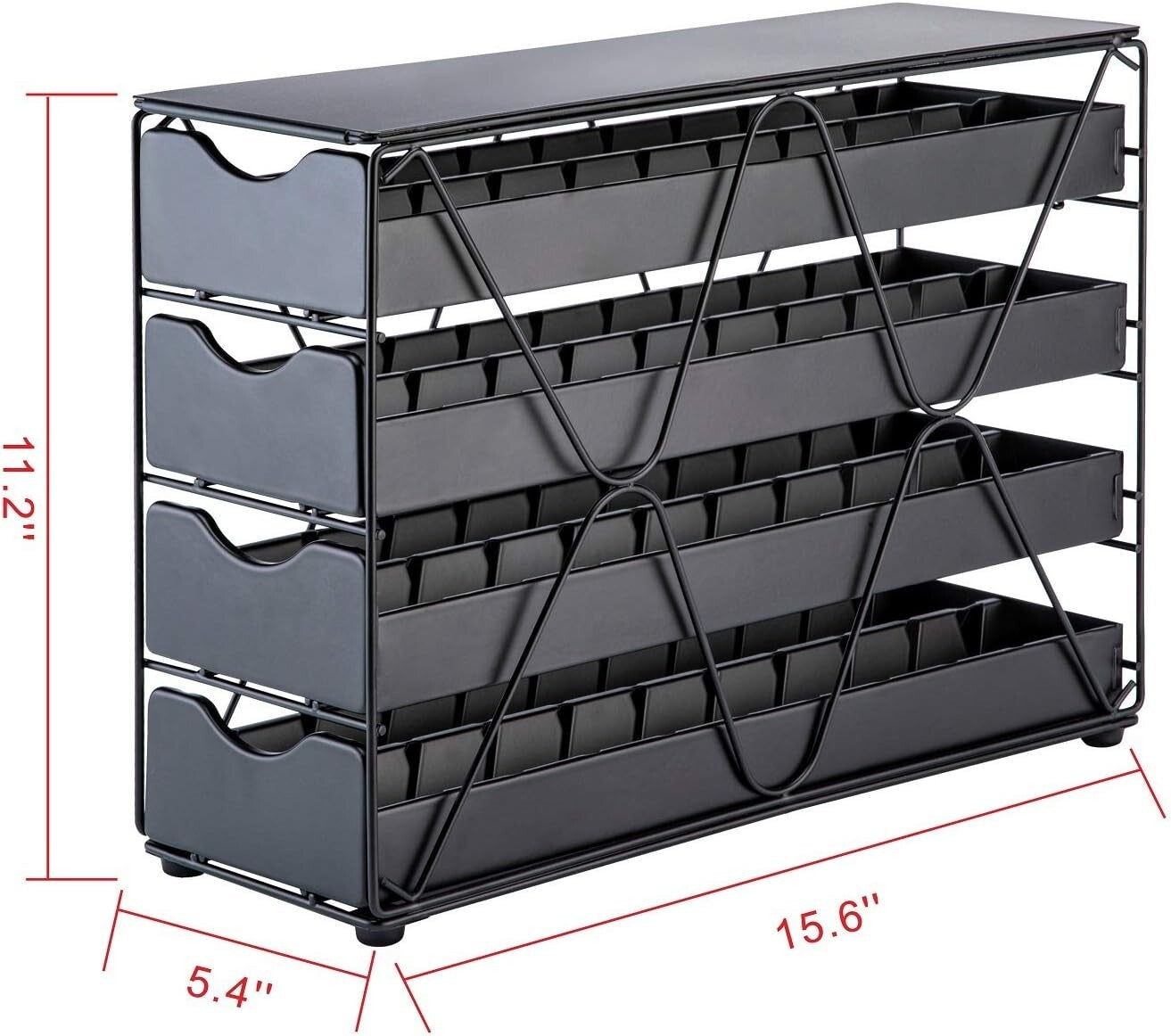 Elegant 4-Tier Nespresso Pod Holder - Organizes Up to 80 Vertuo Coffee Pods