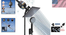 Load image into Gallery viewer, 8-Inch High Pressure Shower Head with Handheld &amp; Replaceable Filter Cartridge