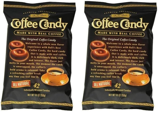 Savor the Flavor: 2-Pack of All-Natural Coffee Hard Candies, 5.3 oz Each
