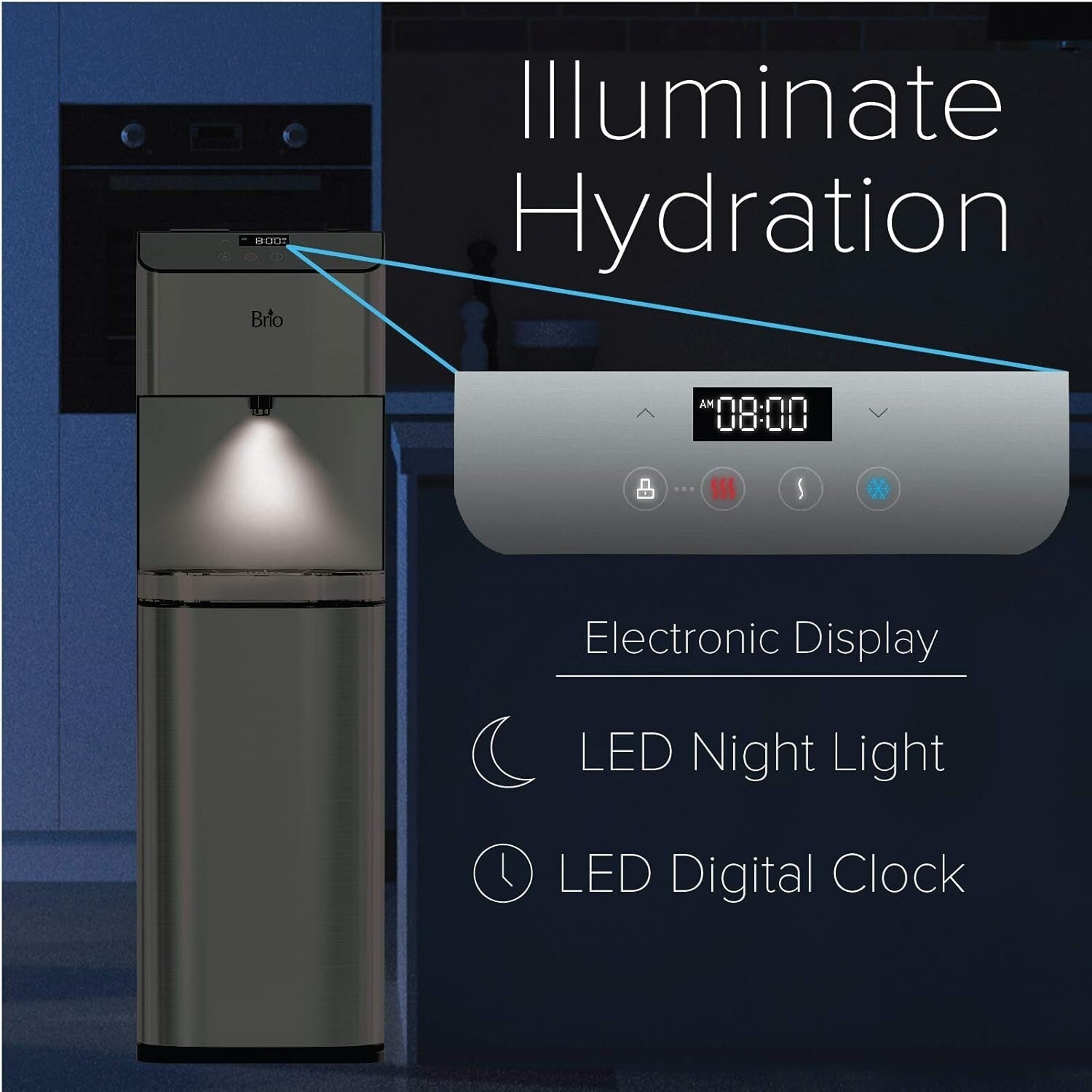 Self-Cleaning Bottleless Water Cooler Dispenser with Advanced Filtration System