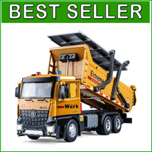 Load image into Gallery viewer, Interactive Dump Truck Toy with Lights &amp; Sounds – Perfect Gift for 4-7 Year Olds