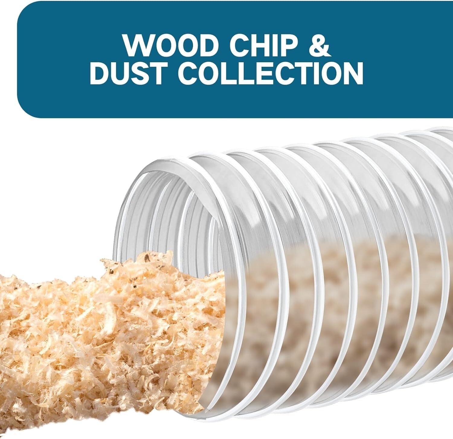 Flexible 6" x 10' Puncture Resistant PVC Dust Hose for Enhanced Dust Control