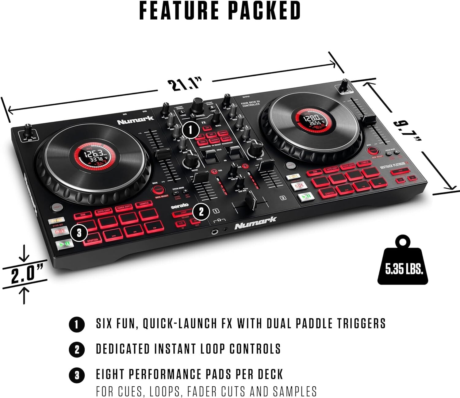 All-in-One DJ Controller for Serato with 6-inch Jog Wheels & Performance Pads