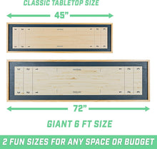 Load image into Gallery viewer, 72-Inch Shuffleboard and Curling Board Combo - Durable Pine Wood Fun for All