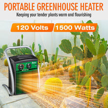 Load image into Gallery viewer, Lightweight 1500W Greenhouse Heater with Radiant Heating &amp; Overheat Safeguard