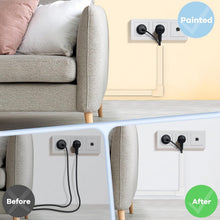 Load image into Gallery viewer, 26.25ft Trove of Calming Cord Management: White Wire Concealer &amp; Safety Kit