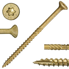 Load image into Gallery viewer, Professional Grade Tan XL1500 Coated Deck Screws, 25lb with Type 17 Point Design