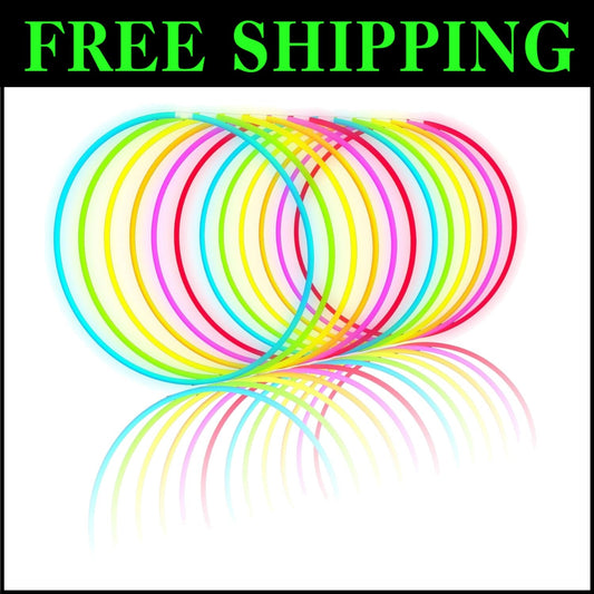 Long-Lasting Waterproof Glow Necklaces - 100ct for Festivities & Raves