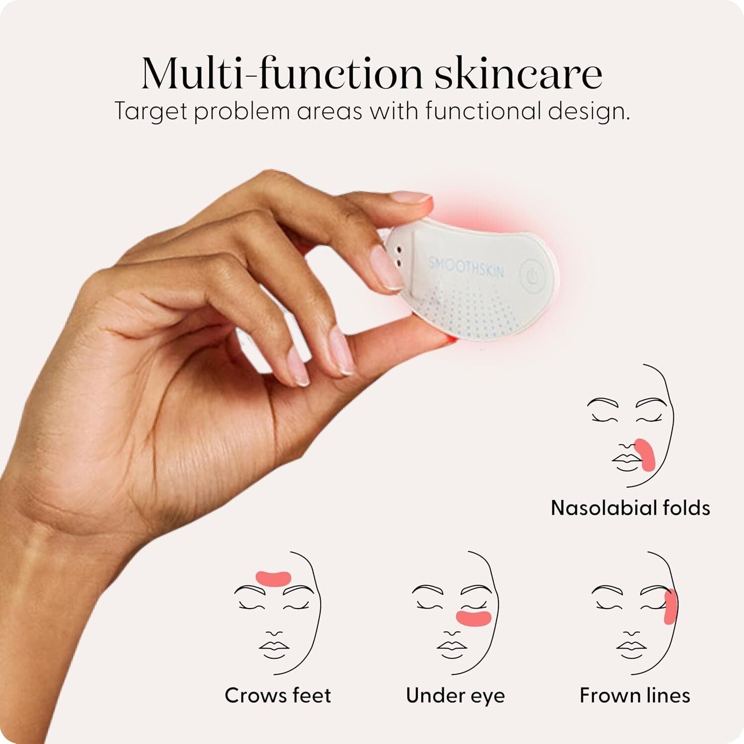 Compact LED Eye Patches with Hydrocolloids - Reduce Wrinkles & Brighten Skin
