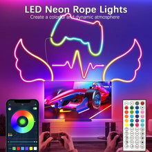 Load image into Gallery viewer, Flexible 30FT Neon LED Lights with App Control – Perfect for Indoors &amp; Outdoors