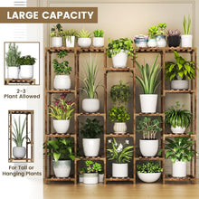 Load image into Gallery viewer, Large Capacity Plant Stand - 19 Tiers of Durable Eucalyptus Wood for All Spaces