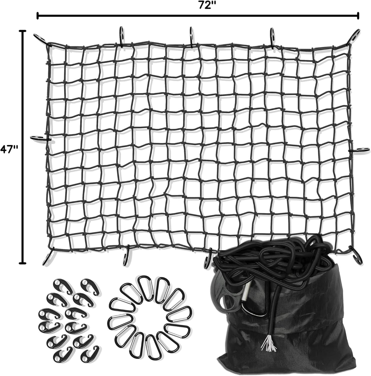 Durable 4'x6' Truck Bed Bungee Net - Perfect for Outdoor Adventures & Transport