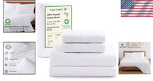 Load image into Gallery viewer, OEKO-TEX Certified 4-Piece Organic Cotton Full Sheet Set with Deep Pocket Design