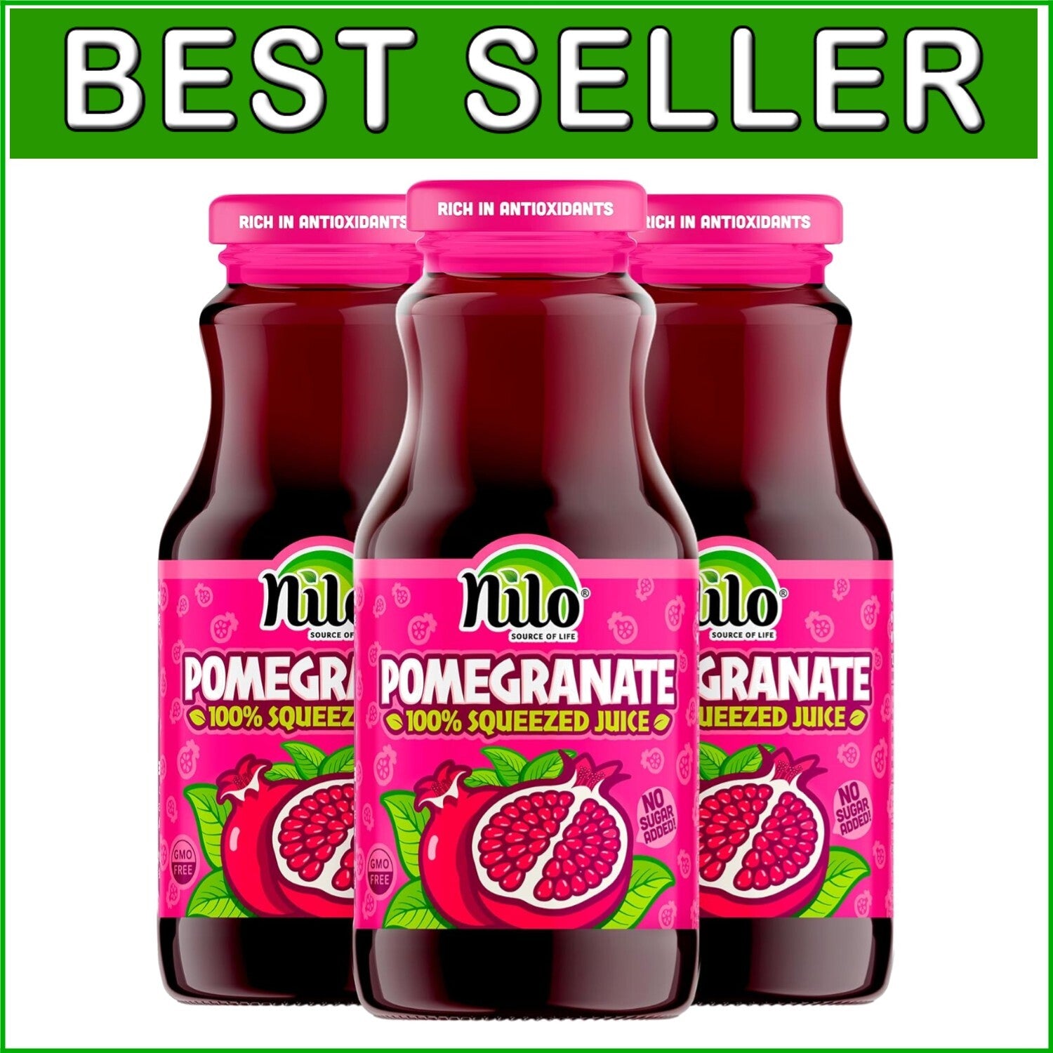 Farm Fresh 100% Pure Pomegranate Juice | 12 Pack, 250ml, not from concentrate