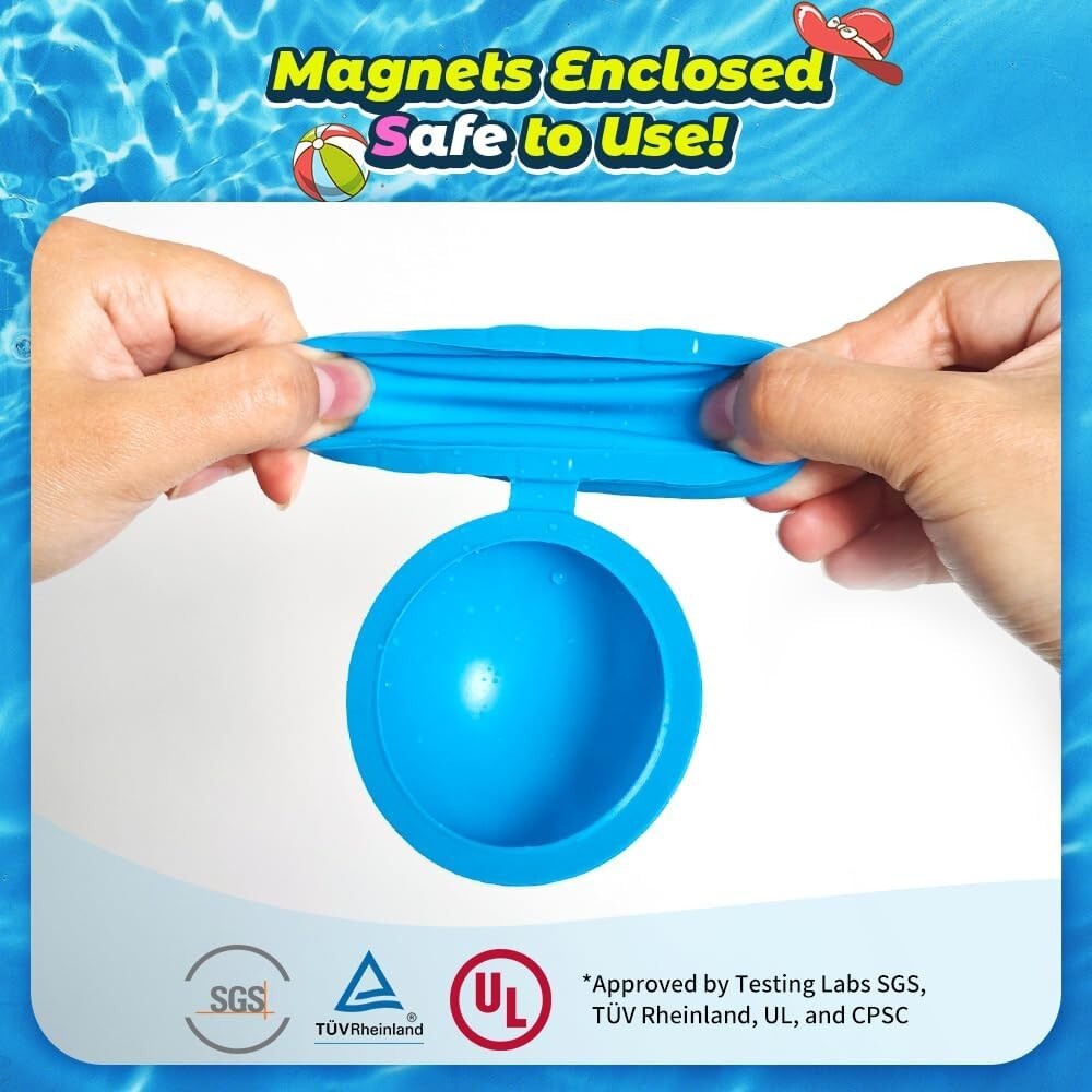 16 Pcs Reusable Water Balloons - Kids Summer Fun Toy, Quick Fill & Leak-Proof