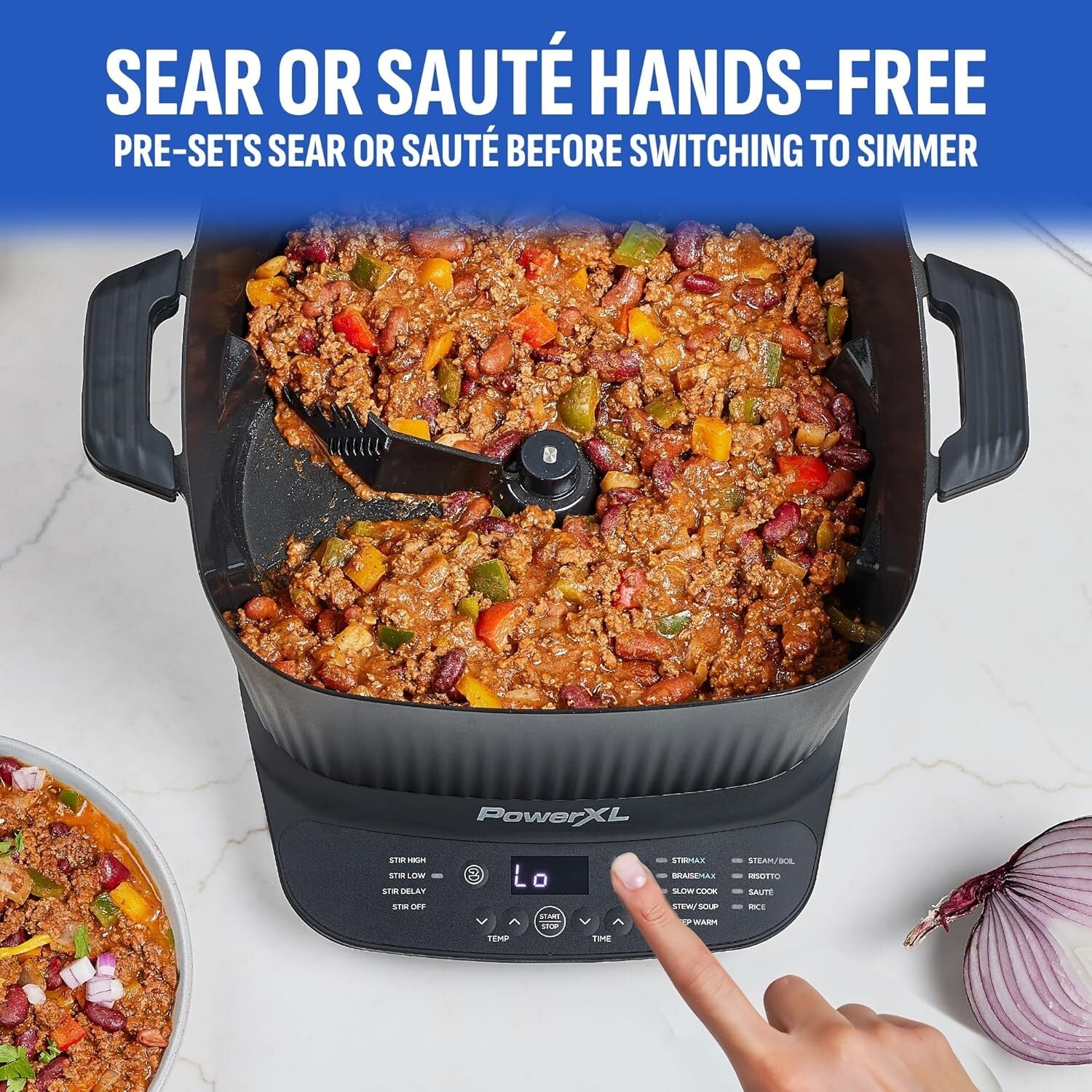 7.5QT STIRMAX Plus Digital Cooker: 9 Programmable Settings for Effortless Meals