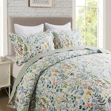 Load image into Gallery viewer, Exquisite Quilted King Bedspread Set - Lightweight Microfiber Floral Coverlet
