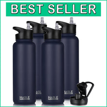 Load image into Gallery viewer, Portable 40oz Insulated Water Bottle with Straw &amp; Spout Lids - Ideal for Sports