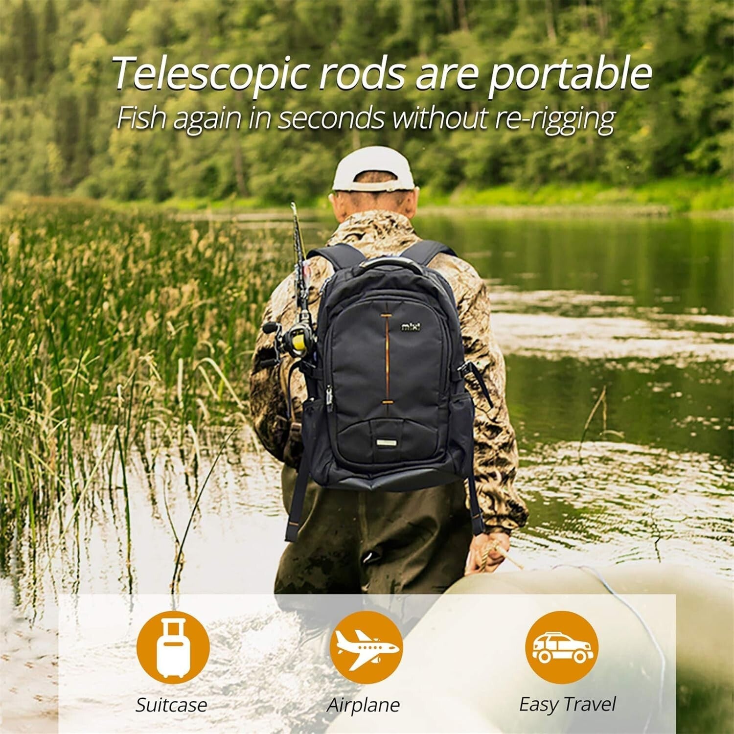 Compact Blackhawk II Graphite Fishing Rod - 6.5ft, EVA Grip, Premium Performance