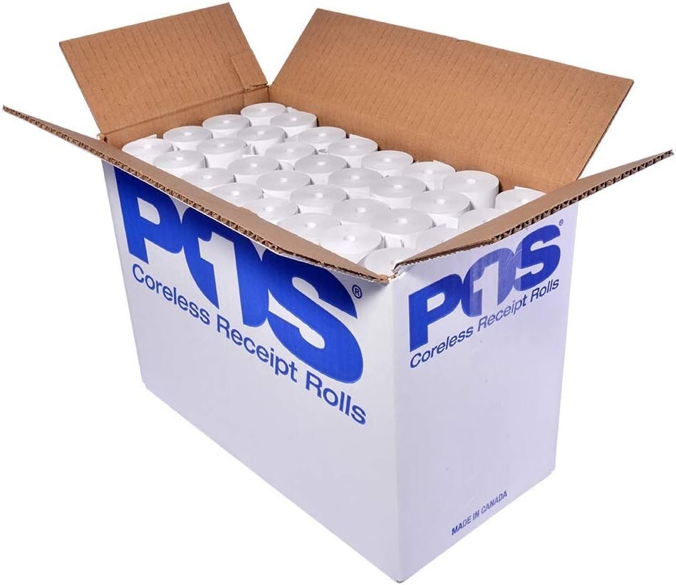 Bright White 2 1/4" x 75 ft Coreless Thermal Paper - Fits Popular Printers