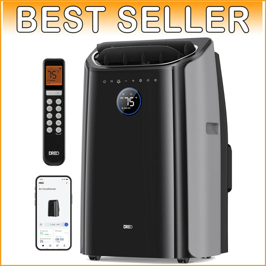 Energy-Efficient 12000 BTU Portable AC - Adjustable Cooling & Drain-Free Design